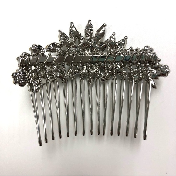 BRIDAL crystal silver hair jewelers comb NEW - Picture 4 of 5